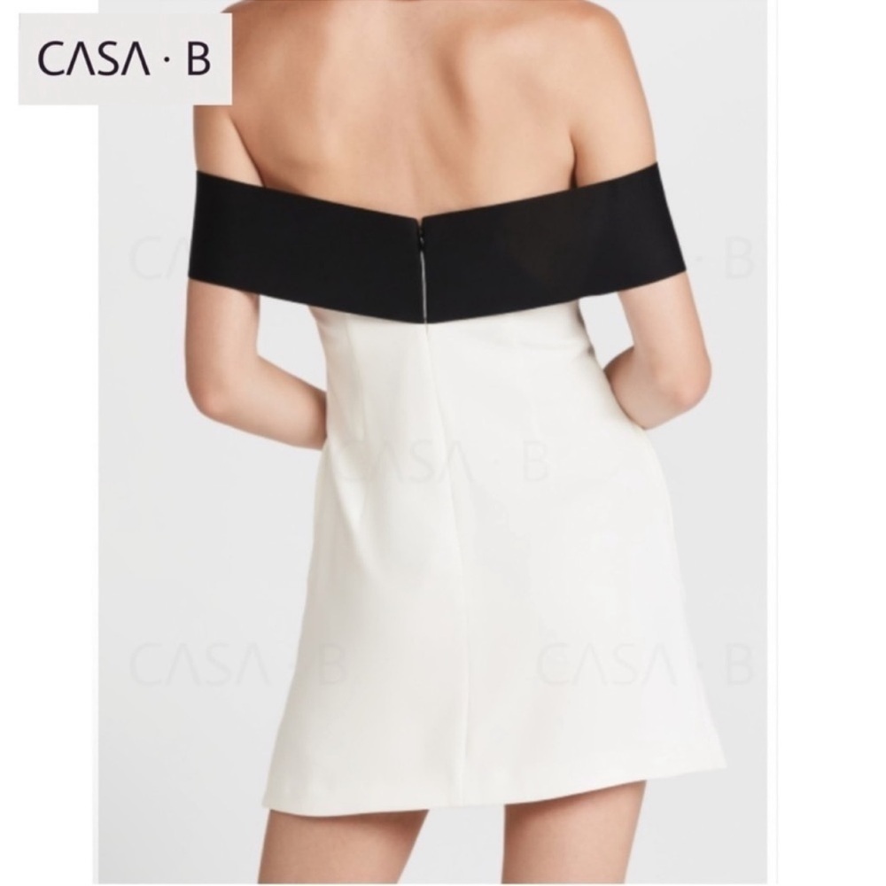 NEW💫 to CASA B| Isabella off shoulder strapless A line bow mini dress - Picture 6 of 10
